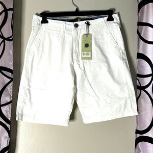 Code Bleu Premium White Chino Shorts New 40